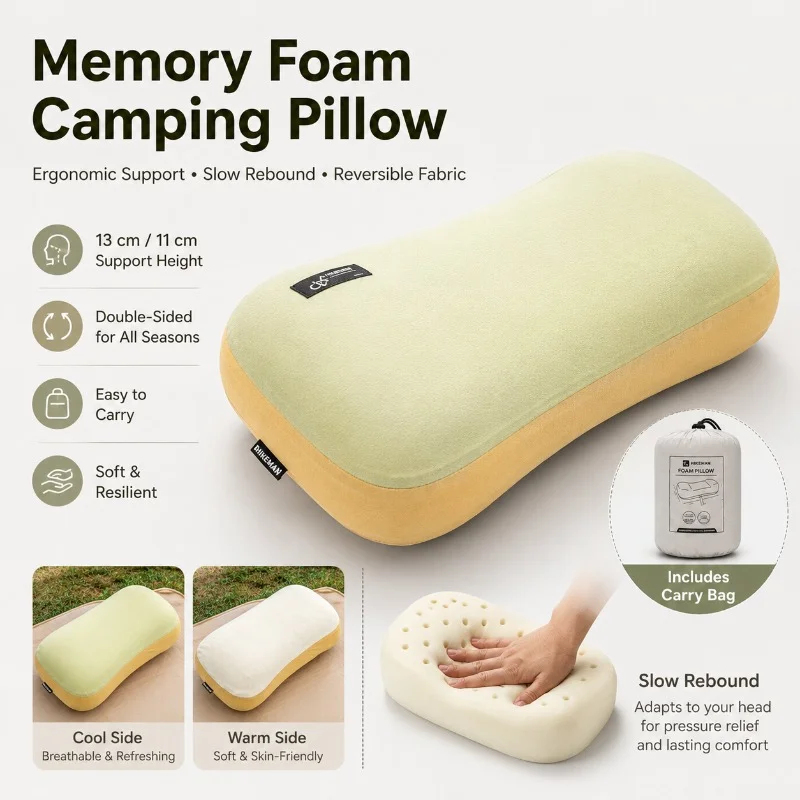 Travel Accessories Pillow - Ultralight Portable Pillow Memory Foam Camping