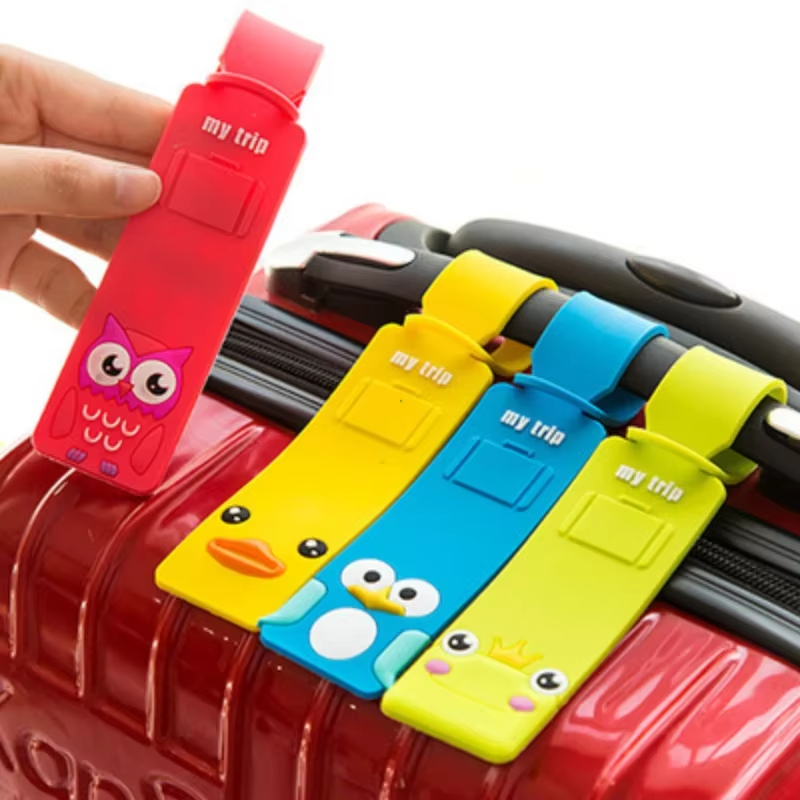 Travel Accessories Unique - 5pcs Lovely Silicone Luggage Tag Boarding