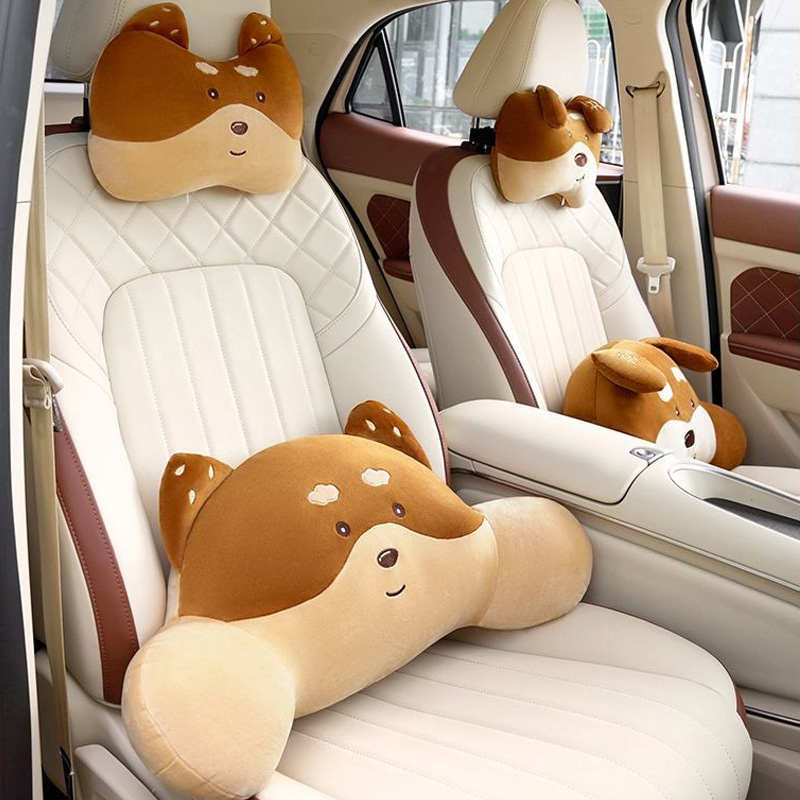 Travel Accessories With Kids - Cartoon Panda Car Seat Headrest Pillow