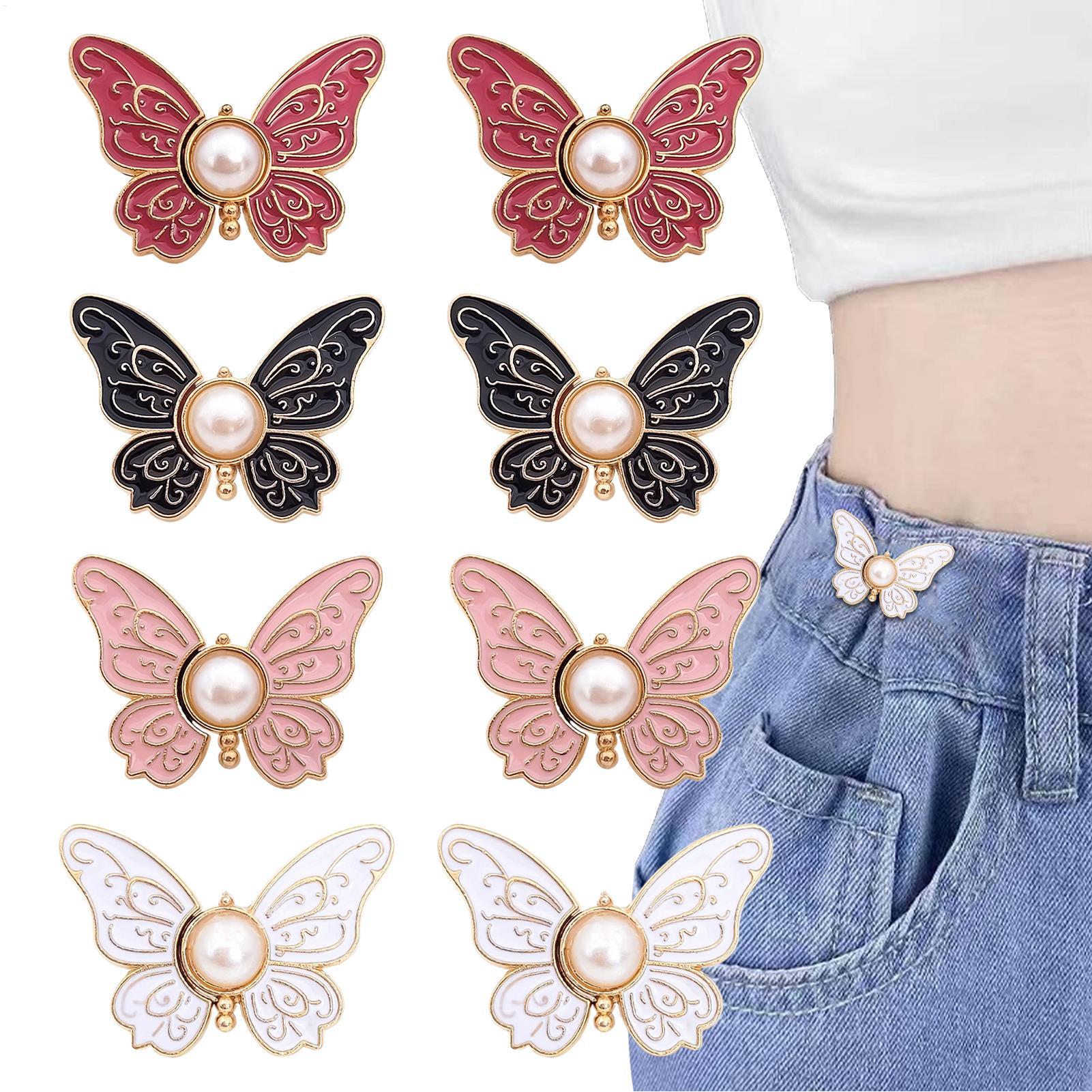Travel Accessories To Sew - Butterfly Jeans Button Adjustable Clips for