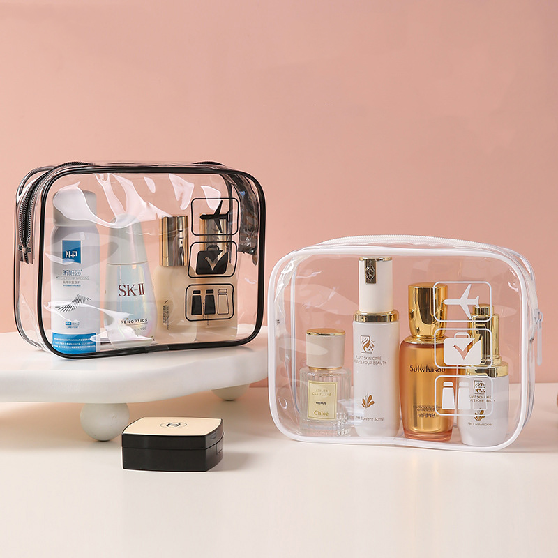 Toiletry Bag Tsa - Waterproof Wash Transparent Makeup Bag, Multifunctional