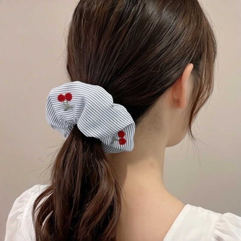 Elegant Striped Cherry Embroid - Travel Accessories Aesthetic review and price