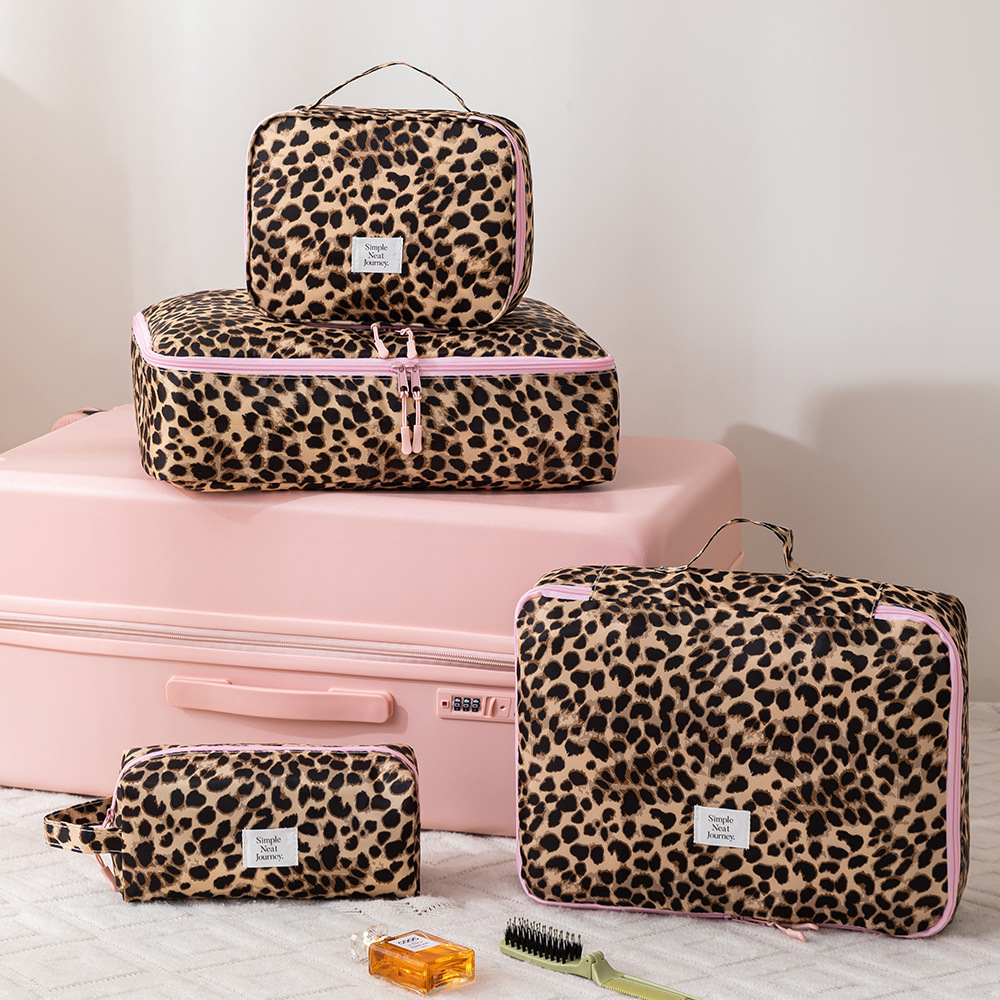 Leopard Makeup Bag Toiletry Cl - Travel Accessories Logo review and price