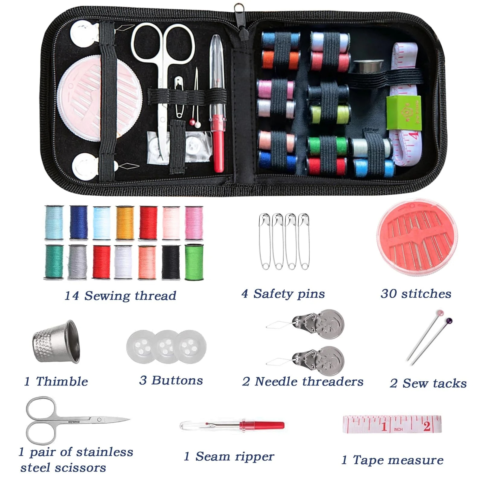 Travel Sewing Kit, 59-Piece Po - Travel Accessories To Sew review and price