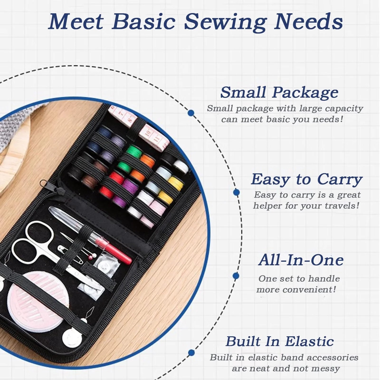 Travel Sewing Kit, 59-Piece Po - Travel Accessories To Sew review and price