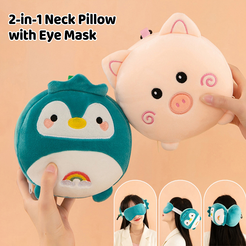 (BF06)Cartoon 2-In-1 Neck Pill - Travel Accessories Pillow review and price