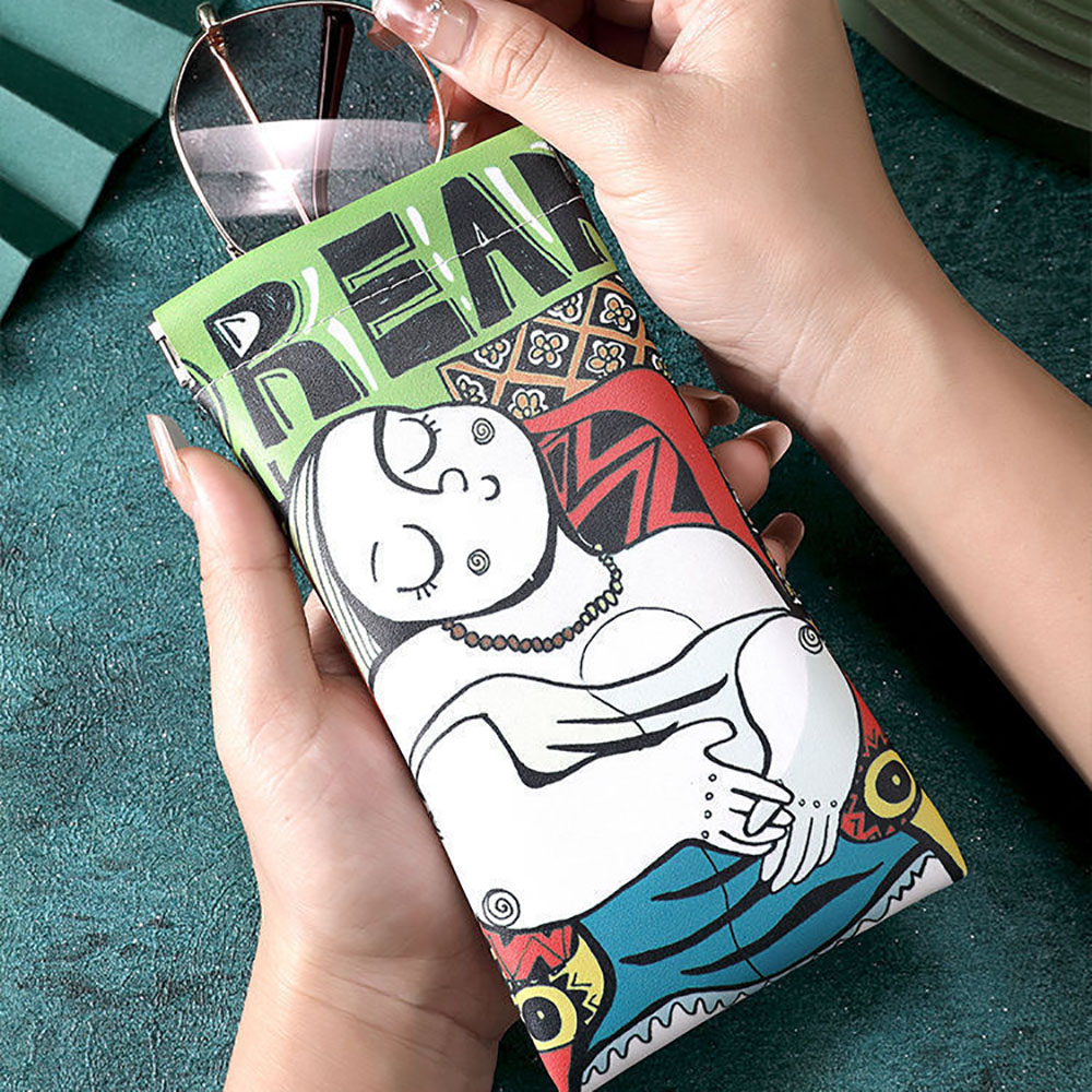 Cartoon Sunglasses Case PU Lea - Travel Accessories Pouch For Women review and price