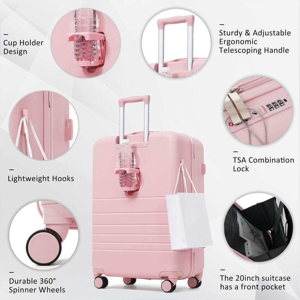 4-Piece Luggage Set with USB C - Toiletry Bag Tsa review and price