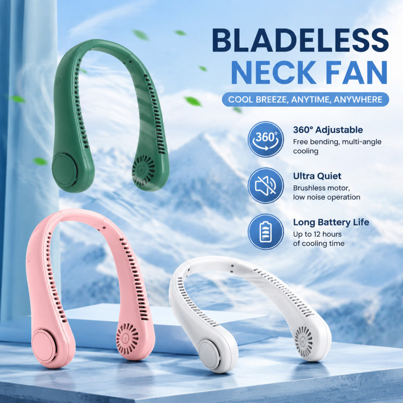 2026 New Bladeless Neck Fan US - Travel Accessories Electronics review and price