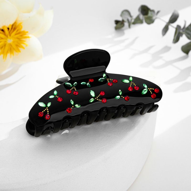1pc Cherry hair clip, rhinesto - Travel Accessories Aesthetic review and price