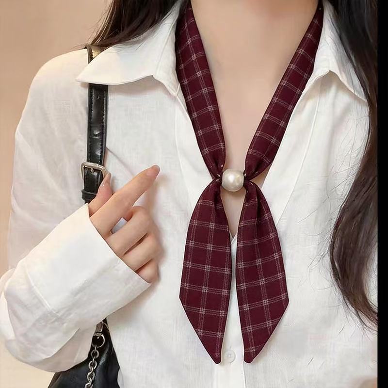 Pearl Buckle Twilly Scarf Wome - Travel Accessories Neck review and price