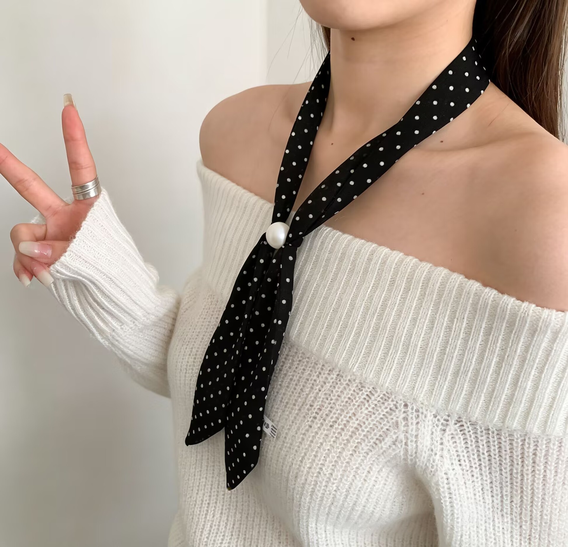 Pearl Buckle Twilly Scarf Wome - Travel Accessories Neck review and price