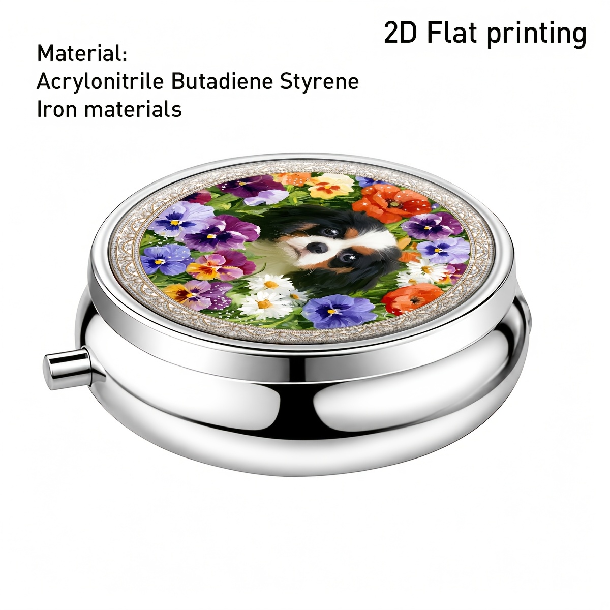 Round Metal Pill Box with a Bl - Travel Accessories You Need review and price