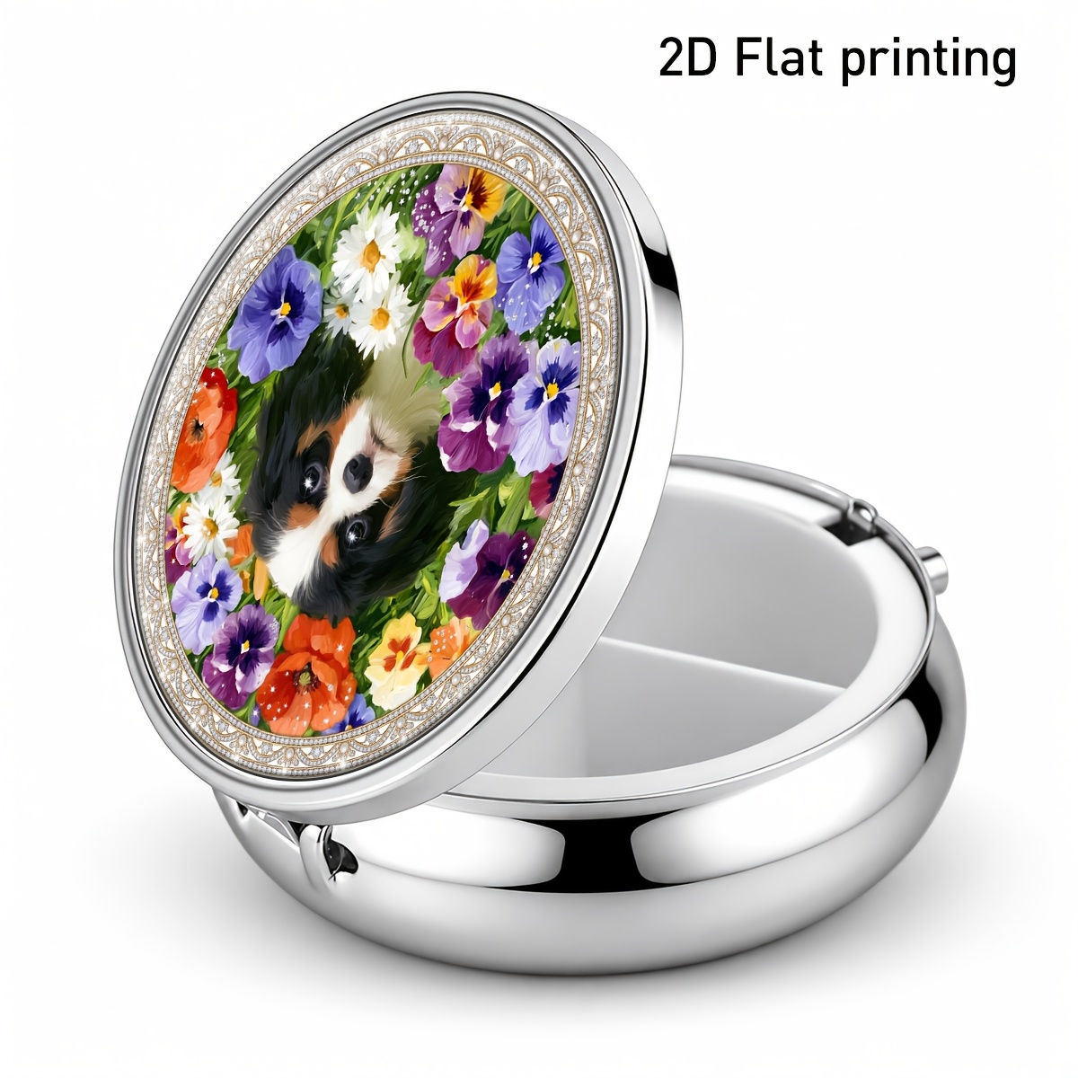 Round Metal Pill Box with a Bl - Travel Accessories You Need review and price