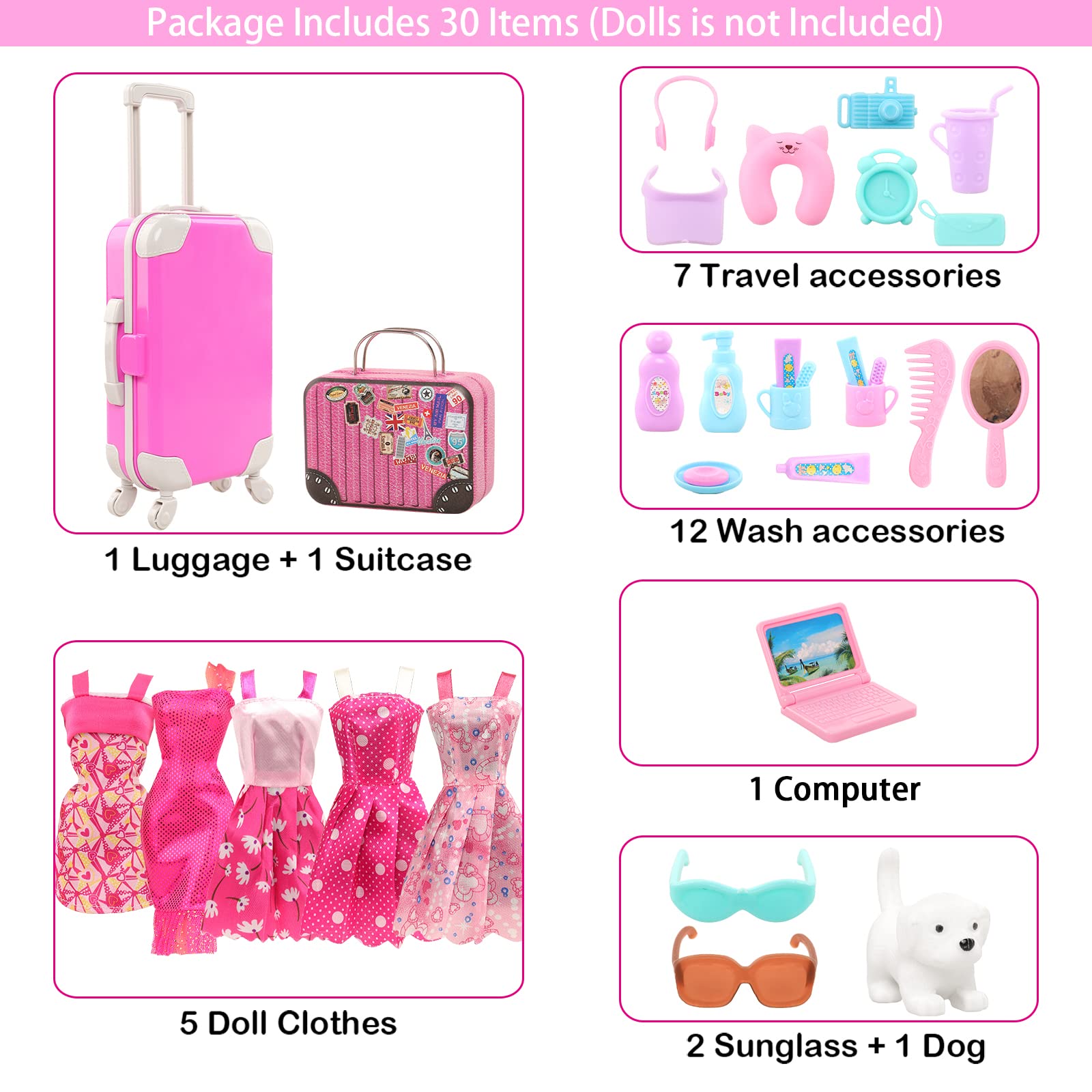 BARWA 30 Pcs 11.5 lnch Travel  - Travel Accessories With Kids review and price