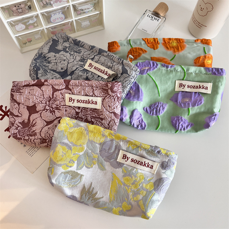 French Embossed Flowers Travel - Travel Accessories Pouch For Women review and price