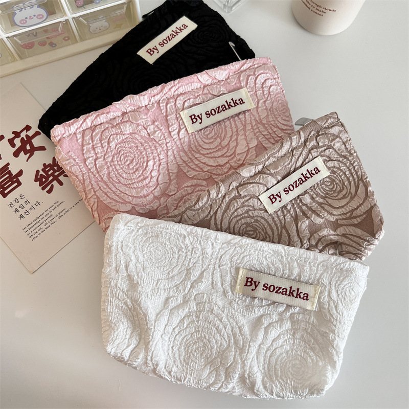 French Embossed Flowers Travel - Travel Accessories Pouch For Women review and price