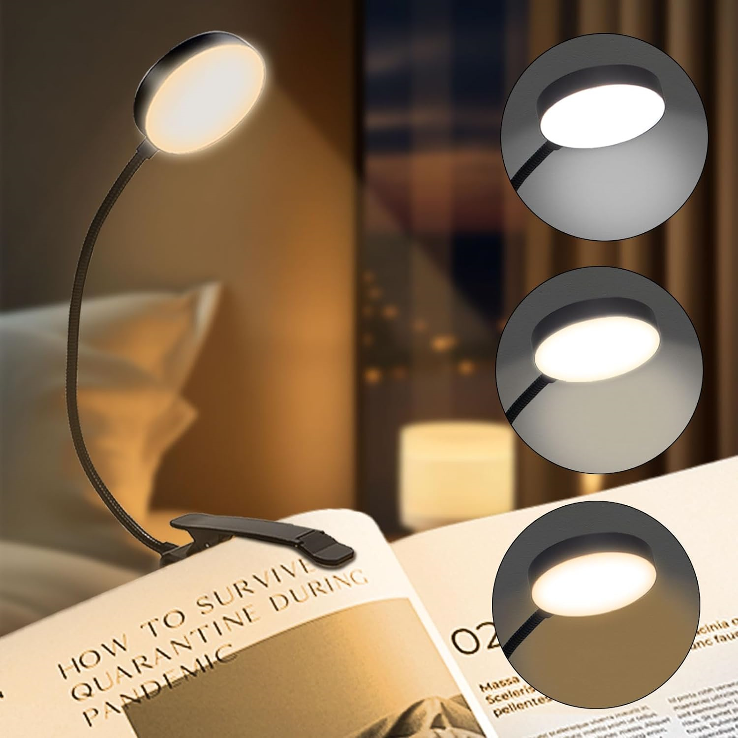 3Colors USB Book Light Recharg - Book Light Flexible review and price