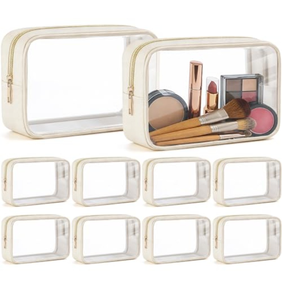 10 Pcs Clear Makeup Bag Bulk T - Toiletry Bag Tsa review and price