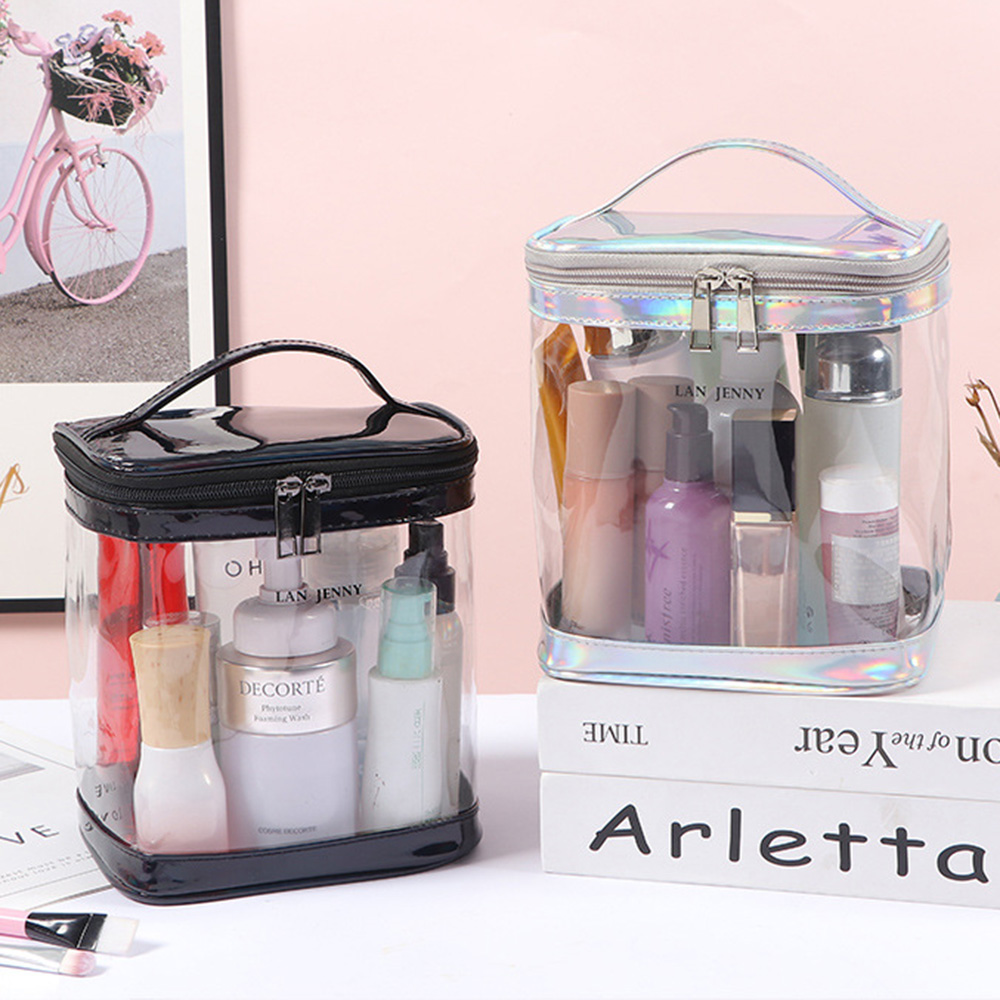 Clear PVC Makeup Bag with Hand - Toiletry Bag Tsa review and price