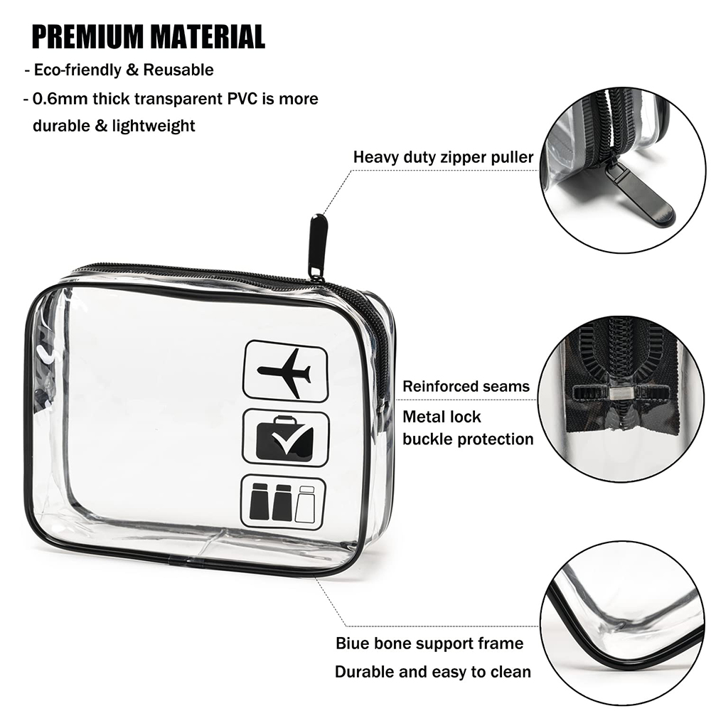 Cosmetic Pouch 3 Pcs Clear Toi - Toiletry Bag Tsa review and price