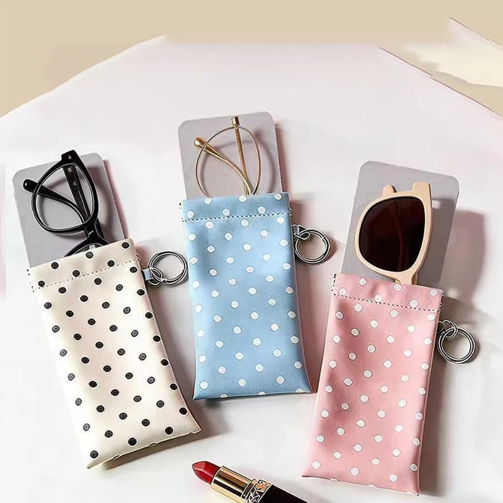 Polka Dot Eyeglass Pouch with  - Travel Accessories Pouch For Women review and price