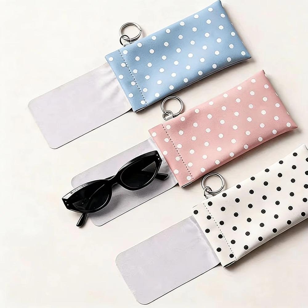Polka Dot Eyeglass Pouch with  - Travel Accessories Pouch For Women review and price