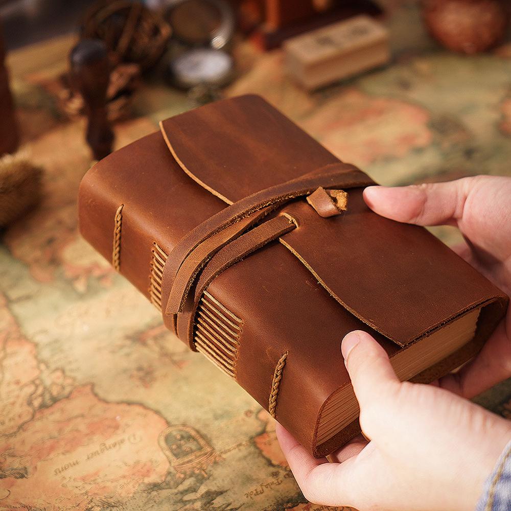 Handmade Leather Notebook Brow - Travel Journal Accessories review and price