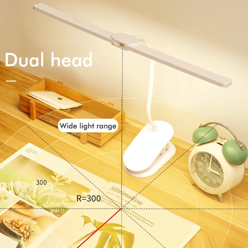 Led Clamp Double Head Desk Lam - Book Light Flexible review and price